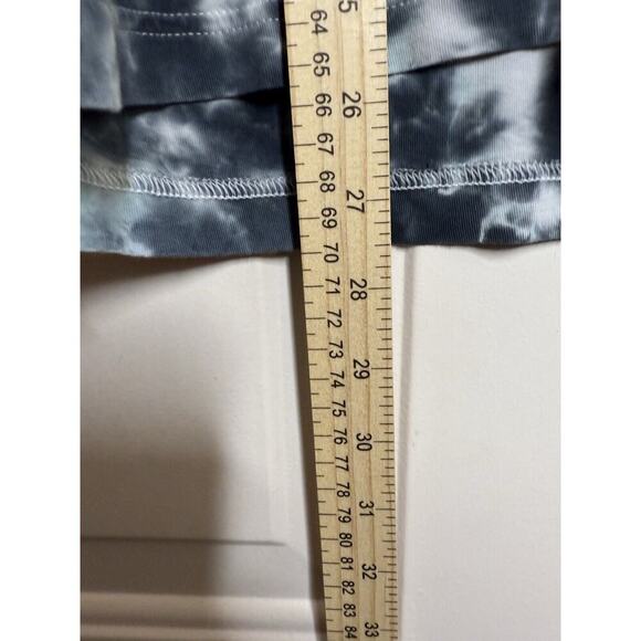 Pink Victoria's Secret Tie Dye Shirt Women's XS Long Sleeve Tee Black Blue Crew - Picture 5 of 8